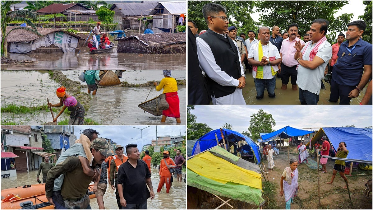 Visuals from Assam floods |  - PTI